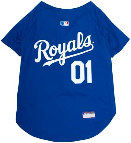 Official MLB Kansas City Royals Pet Jersey for Dogs & Cats, Size Large - Stylish Baseball Jersey for Your Furry Fan- Show Off Team Spirit with The Perfect Fan Apparel Gear for Pet, Dog & Cat by PETSFIRST