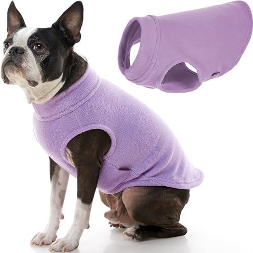 Gooby Stretch Fleece Vest Dog Sweater, Lavender, Large by Gooby