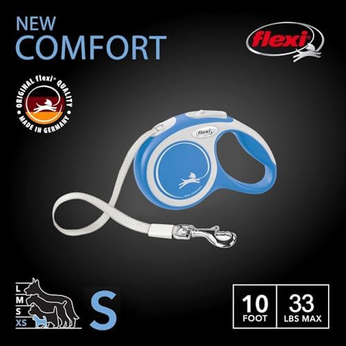 FLEXI® Comfort Tape Retractable Dog Leash, Small, 16 ft - Blue - Image 2