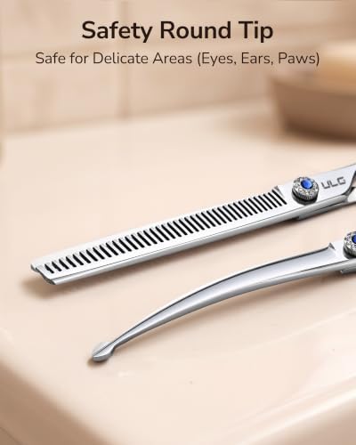 ULG 7.5in Curved & Straight Snag‑Free Shears Set, Pouch - Image 3