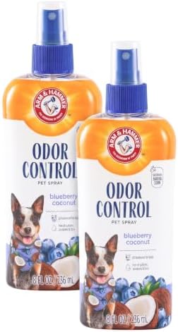 Arm & Hammer for Pets Odor Control Spray for Dogs, Blueberry Coconut, Odor Eliminating Dog Spray, Dog Deodorizer, 8 Fl Oz (Pack of 2) by ArmHammer