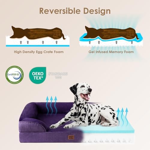 EHEYCIGA Orthopedic Dog Beds Large Sized Dog, Waterproof Washable Pet Bed - Image 5