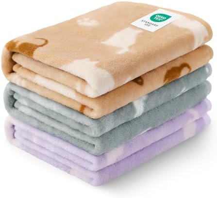 Luciphia Dog Blanket 3 Pack, Soft Cozy Fleece Throw for Puppy Cat,30"x20" by luciphia