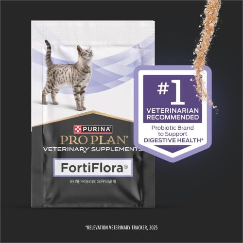 Pro Plan Veterinary Diets FortiFlora Daily Probiotic Powder Supplement for Cats with Digestive Support and Immune System - Image 2