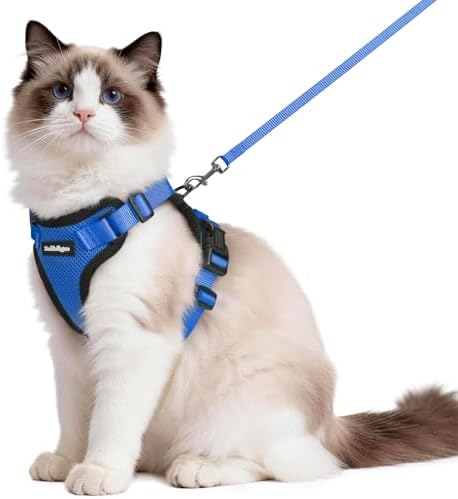 rabbitgoo Cat Harness and Leash Set, Escape Proof Vest, Navy Blue by rabbitgoo