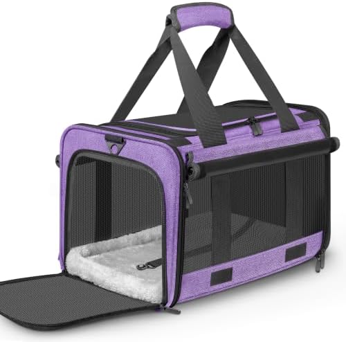 Soft Sided Cat Carrier for Anxious Pets with Privacy Roller Blinds by Unknown