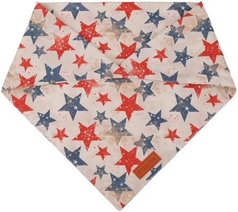 PTDECOR American Flag Dog Bandana, 4th of July Patriotic Pet Scarf, Small - Image 5
