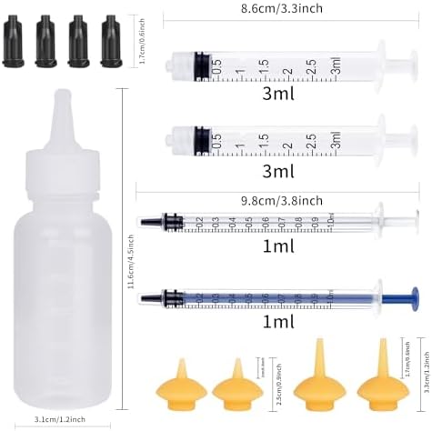 Pet Feeding Bottle and Syringes with Nipples for Small Cat Dog Animals (Model 1) - Image 2