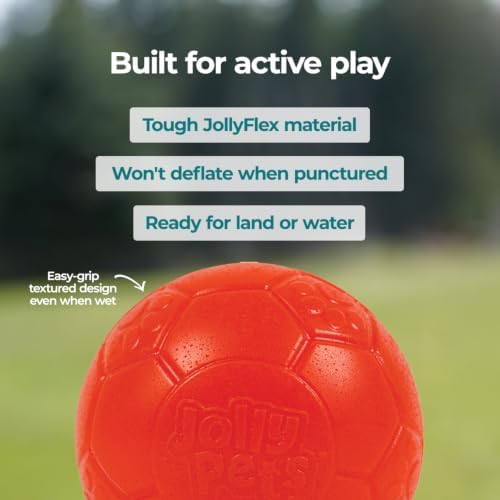 Jolly Pets Medium Soccer Ball Floating-Bouncing Dog Toy, 6 inch Diameter, Orange (SB06 OR) - Image 6