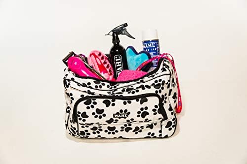 Wahl Professional Animal Travel Tote Bag with Zipper, Berry Paw Print Design (#97764-400), 9 Inches -Berry - Image 4