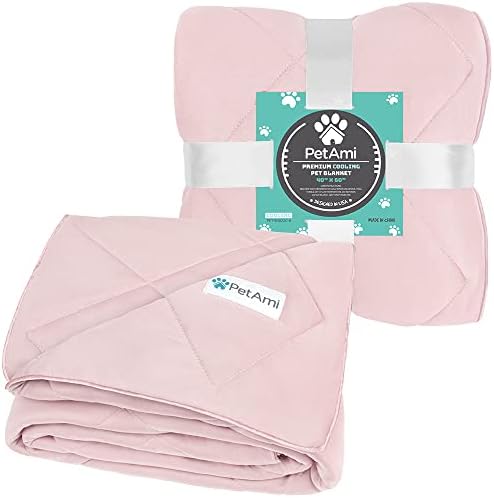 PetAmi Cooling Dog Blanket Lightweight Soft for Large Pet Cat, 40x60 Pink - Image 6