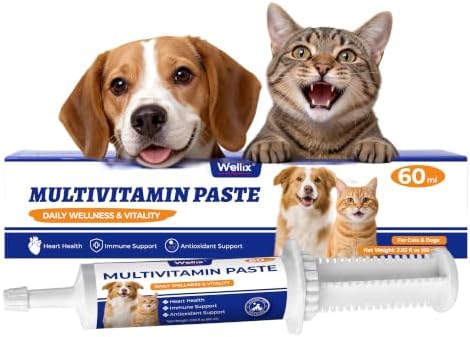 Wellix Multivitamin Paste Pet Vitamins with Taurine for Cats & Dogs 2.03 oz by Wellix