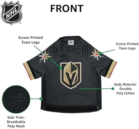 Pets First NHL Las Vegas Golden Knights Jersey for Dogs & Cats, X-Small. - Let Your Pet Be A Real NHL Fan! - Image 6