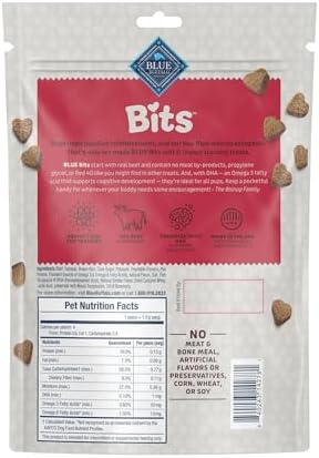 Blue Buffalo Bits Soft Dog Treats for Training, Made with Natural Ingredients & Enhanced with DHA, Beef Recipe, 19-oz Bag (Pack of 4) - Image 3