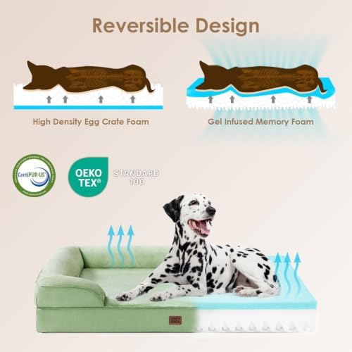 EHEYCIGA Orthopedic Dog Beds Large Sized Dog, Waterproof Washable Pet Bed - Image 4