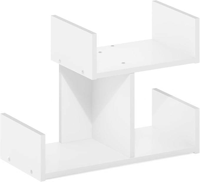 Furinno HERMITE Desk File Folder Organizers, 3-Shelf Desktop Office Organization Racks, Desk Top Display Book Shelf, for Paper, Office Supplies, Magazine, White - Image 5