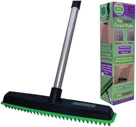 Giant Carpet Fluffer Large Carpet Rake for Reviving Matted Rugs & Pile Restoration, Removing Pet Hair, Fluffing Carpet Fibers by JohnnyWorld
