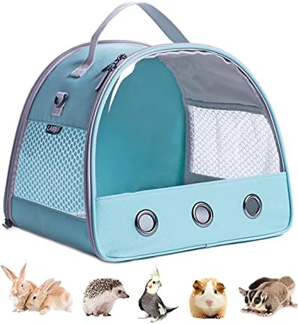 Guinea Pig Carrier, Small Animal Bird Rabbit Turtle Carrier Bag, African Hedgehog Portable Travel Carrier Outdoor Hangbag, Bird Rabbit Guinea Pig Squirrel Carrier by LightUpYourPetsLife