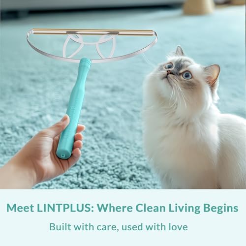 LINTPLUS Pet Hair Remover Kit (Max + Pro 2-Pack) – Oversized Carpet Rake for Large Areas & Compact Scraper for Furniture, Cars & Stairs, Heavy-Duty Copper Blade Set for Dog & Cat Hair - Image 7