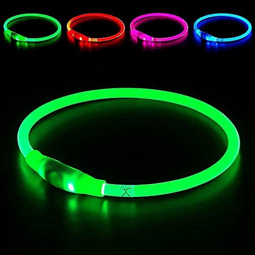 Led Dog Collar, BSEEN USB Rechargeable Flash Light up Dog Collar by BSEEN