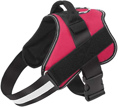 Dog Harness No Pull Reflective Adjustable Pet Vest with Handle for Outdoor Walking- No More Pulling, Tugging or Choking(Red,XL) by Bolux