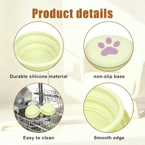 2-in-1 Collapsible Dog Travel Bowl Portable Silicone Carabiner - Image 6