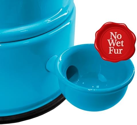 Pet Water Dispenser for Dogs and Cats, 47.3 oz – Gravity-Fed Aluminum Water Bowl, Prevents Wet Fur, Provides Continuous Fresh Water, Electrostatic Coated Finish, Vida Mansa (Light Blue) - Image 3
