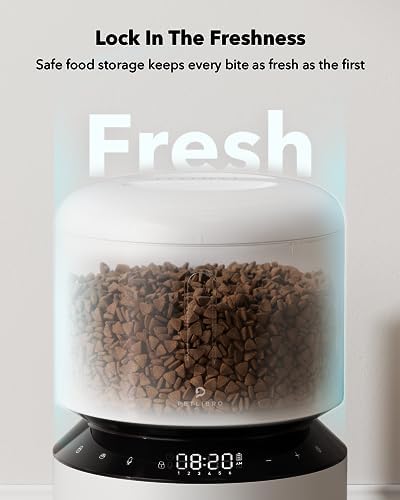 PETLIBRO Automatic Cat Feeder – 3L Programmable Pet Food Dispenser with Freshness Preservation, Timed Portion Control, Voice Meal Call & Dual Power Supply, Healthy Feeding for Cats & Small Dogs White - Image 3