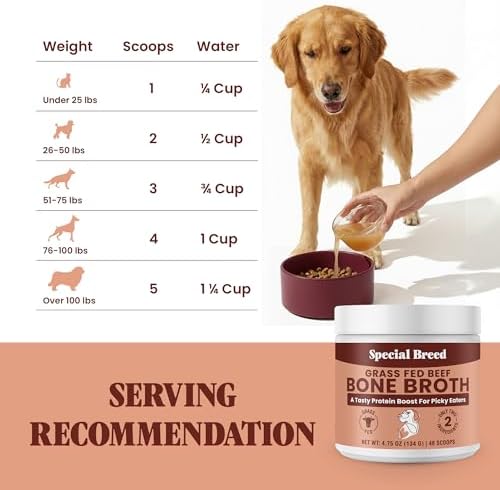 Bone Broth Powder for Dogs and Cats - Dog & Cat Food Topper for Picky Eaters - Grass Fed Beef Bone Broth Supplement - Supports Hydration, Joint, Immunity & Heart Health - Serve Dry or Wet - 4.75oz - Image 5