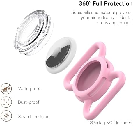 Waterproof AirTag Holder for Dog Collar, Soft Slide-On Dog AirTag Holder - Image 2