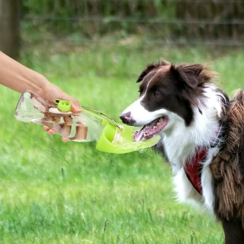 TIOVERY Dog Water Bottle, Portable Pet Water Dispenser Feeder Leak Proof with Drinking Cup Dish Bowl for Outdoor Walking, Hiking, Travel, 20OZ Water Bottle Fit for Small to Large Dogs and Cats Green - Image 6