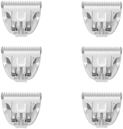 6 Pack Ceramic Blades Replacement for Dog Grooming Clippers by Grimgrow