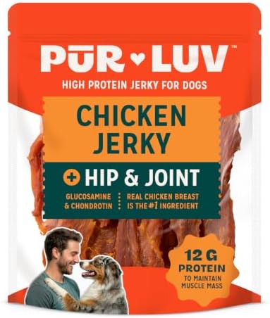 Pur Luv Chicken Jerky Dog Treats with Hip & Joint Support, 12 oz by PurLuv