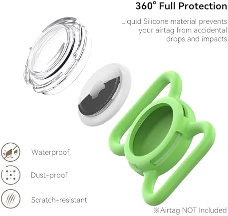 Waterproof AirTag Holder for Dog Collar, Soft Slide-On Dog AirTag Holder - Image 2