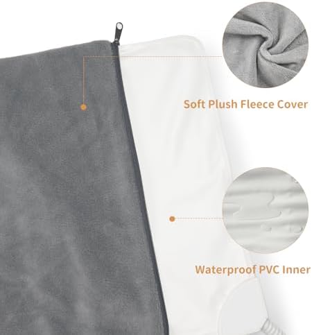 Pet Heating Pad for Cats and Dogs, 28 x 16 Inch Heated Cat Bed, Auto Temperature Control, Waterproof, Electric Mat - Image 5