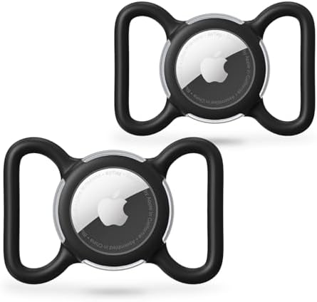 Waterproof AirTag Holder for Dog Collar, Soft Slide-On Dog AirTag Holder by WhoseID