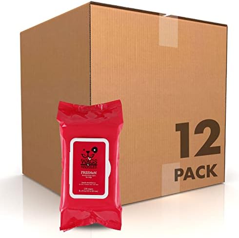 Wags & Wiggles Multipurpose Dog Wipes, Fresh Strawberry, 100 Count, 12-Pk by iHerb