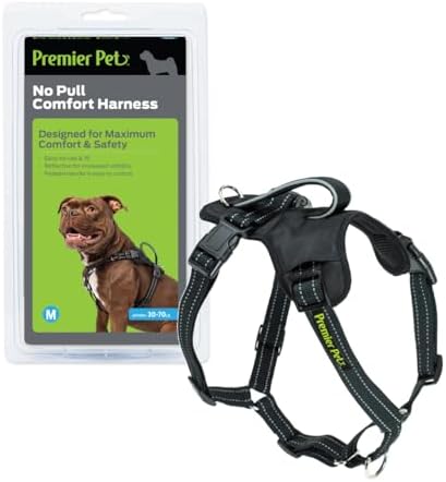 Premier Pet No Pull Comfort Dog Harness, Black, Medium by PremierPet