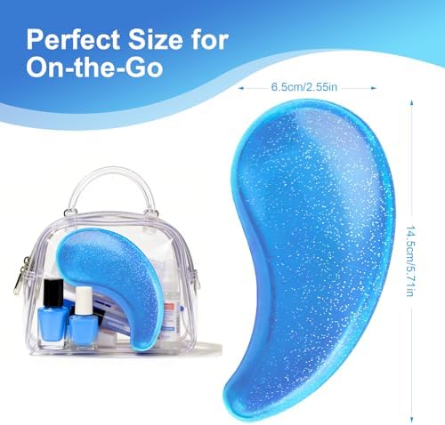 Small Dog Brush, Skin-friendly Soft Bristles (Glitter Blue) - Image 2