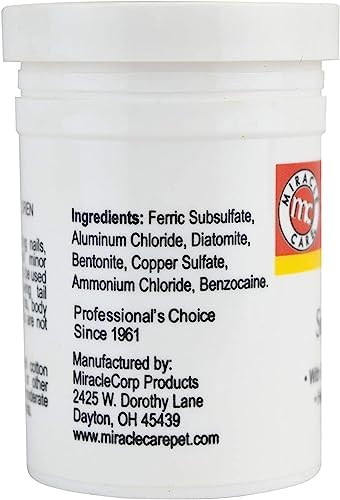 Miracle Care Kwik Stop Styptic Powder for Dogs, Cats and Birds, 0.5 Ounce, Fast Acting Blood Stop Powder with Pain Relieving Benzocaine (Pack of 6) - Image 5