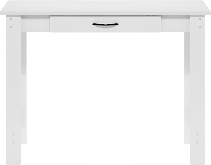 Furinno Jaya Writing Desk with Drawer, White - Image 8