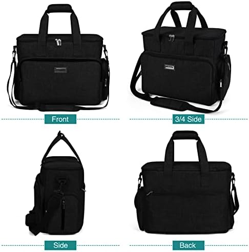 BAGLHER Dog Travel Bag, Airline Approved Pet Tote Organizer with Multi-Function Pockets, 2 X Food Storage Containers and 2 X Collapsible Bowls, Perfect Weekend Pet Travel Set for Dog, Cat Black - Image 2