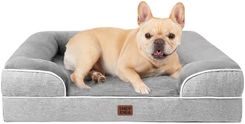 EHEYCIGA Orthopedic Dog Bed Medium Size Dog, Waterproof Washable Pet Beds by EHEYCIGA