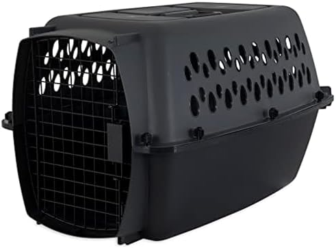 Petmate Pet Porter Dog Kennel 24", Dark Gray & Black, for Pets 15-20lbs by Petmate