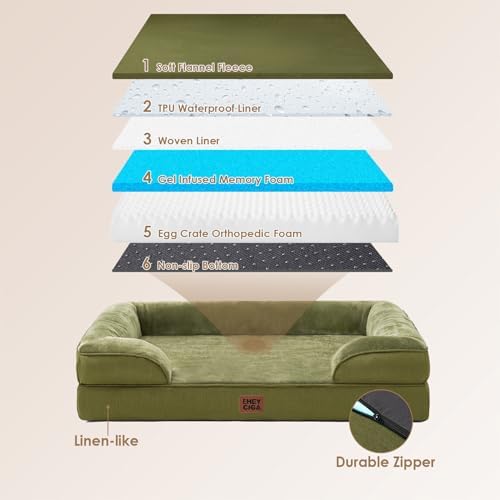 EHEYCIGA Orthopedic Small Dog Bed, Waterproof Memory Foam Washable Pet Beds - Image 5