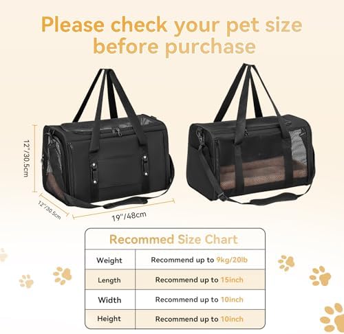 PETSFIT Large Cat Carrier with Patented Safety Buckles,Big Cats Up to 20 lb - Image 6