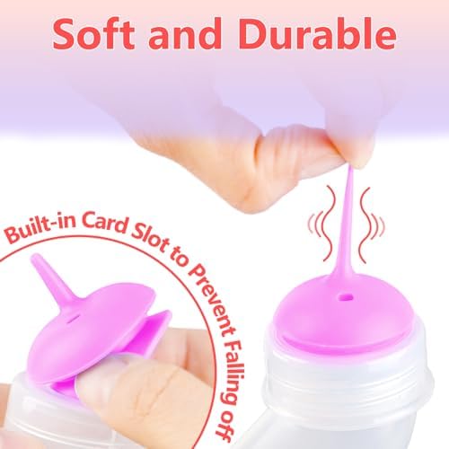 Pet Feeding Bottle,3 Pack Wide Mouth Angled Nursing Bottle, 3 Sizes Nipples with Ventilation Valve Resistant Tearing Perfect for Puppies, Kittens, Small Wildlife(Pink) - Image 4