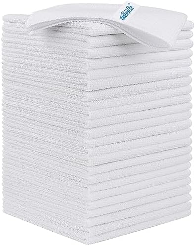 HOMEXCEL 24PK Microfiber Cleaning Cloth, Cleaning Rag for Home, 11.5x11.5in by HOMEXCEL