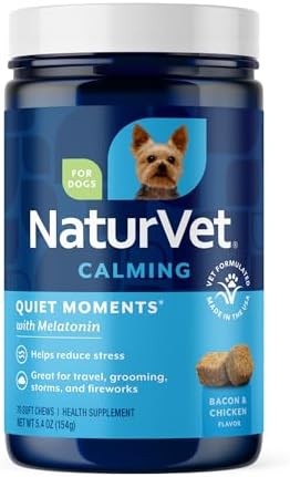 NaturVet Quiet Moments Calming with Melatonin Dog Supplement - 70 Count by NaturVet