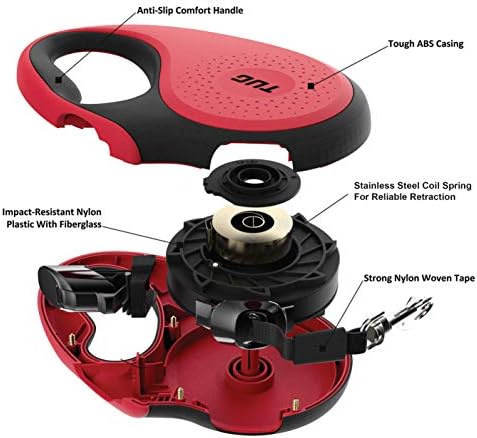 TUG Original Retractable Dog Leash, 16 ft (Medium, Red) - Image 3